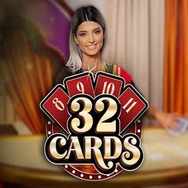 Official Live Casino logo: 32 Cards by Ezugi at Letsjackpot Casino